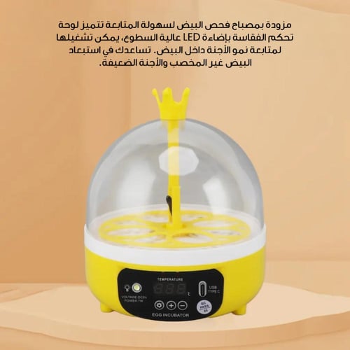 فقاسة بيض صغيرة أوتوماتيكية 4 بيضات | متجر الجيل ا...