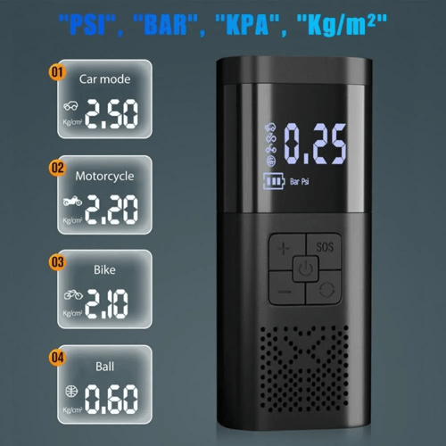 منفاخ إطارات كهربائي لا سلكي محمول