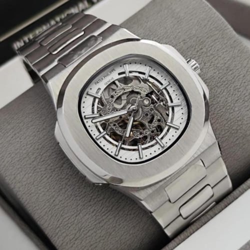 ساعه باتيك فيليب ابيض Nautilus