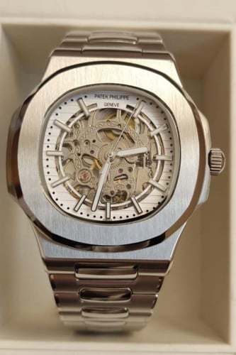 ساعه باتيك فيليب ابيض Nautilus