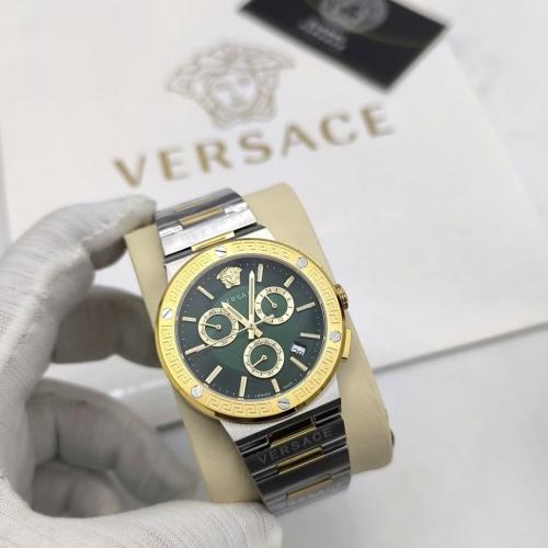 ساعه رجالي فرزاتشي watch versaci silver & gold & d...