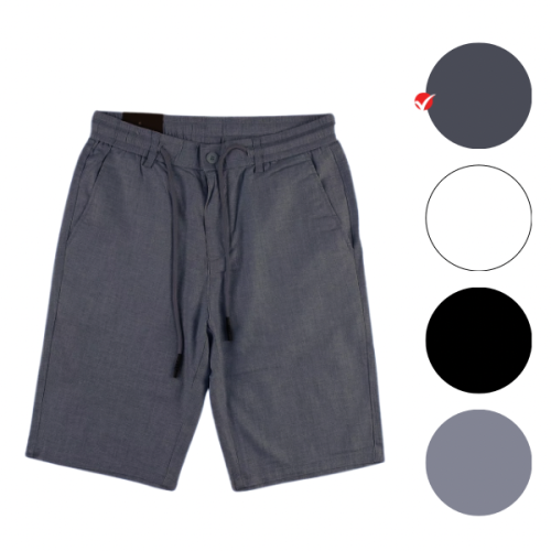 شورت قماش كتان رجالي رمادي داكن من ‏Вraresry