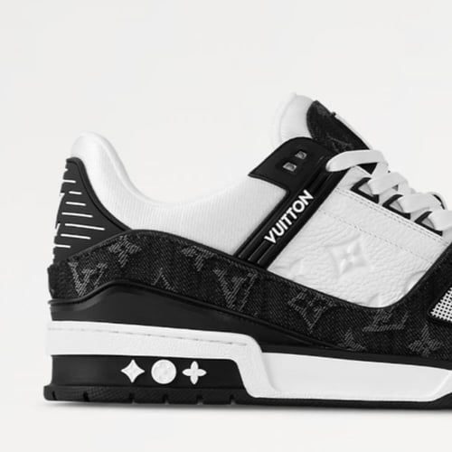 حذاء لويس ڤيتون رجالي ابيض ف اسود من LV