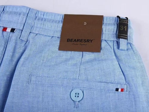 شورت قماش كتان رجالي ازرق سماوي من ‏Вraresry