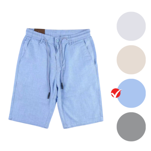 شورت قماش كتان رجالي ازرق سماوي من ‏Вraresry