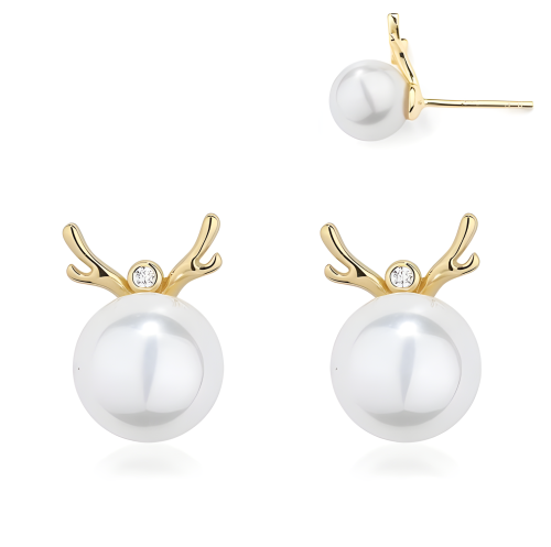 حلق فضة - لؤلؤ عيار 925K