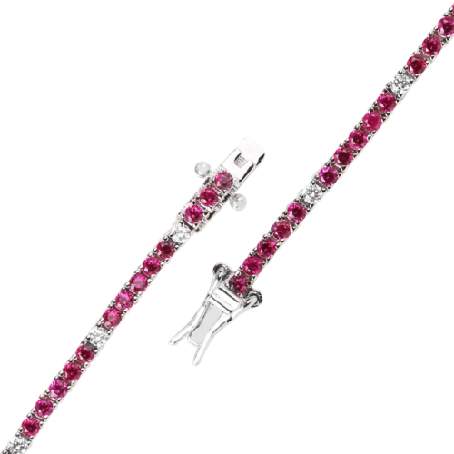 أسواره تنس فضة بأحجار زركون ملونه عيار 925K