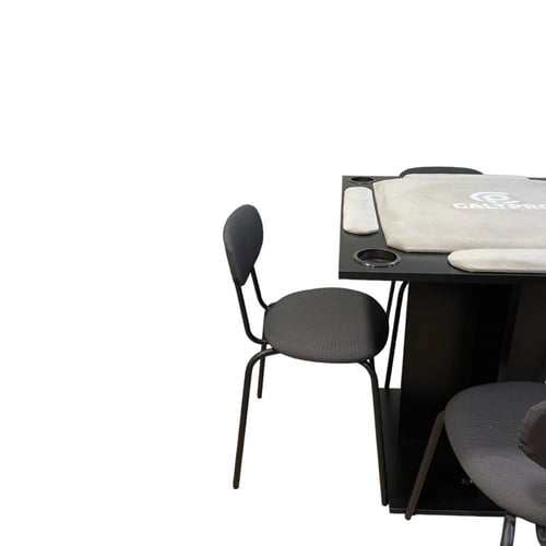 طاولة بلوت شامبيون أسود بكراسي