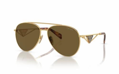 نظارة شمسية برادا رجالي افييتور بإطار ذهبي معدن PR...