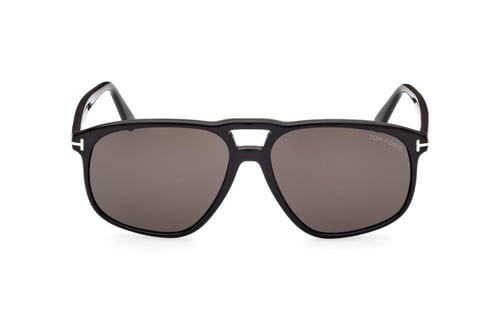 نظارة توم فورد رجالية شمسية افييتور سوداء بعدسات ر...