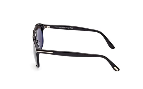 نظارة توم فورد رجالية شمسية افييتور سوداء بعدسات ر...