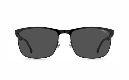 نظارة شمسية كاريرا رجالية مربعة بإطار معدن أسود وع...