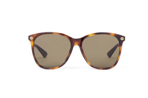 نظارة شمسية قوتشي نسائية مربعة بإطار بني بلاستيك و...