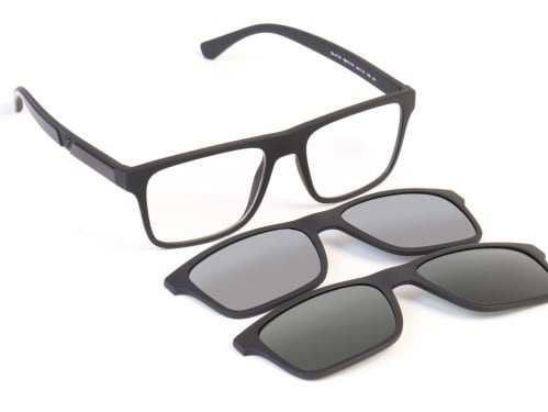 نظارة طبية رجالي امبوريو ارماني كليب اون مربعة EA...