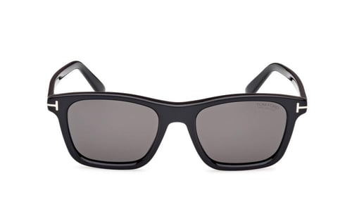 نظارة شمسية توم فورد رجالية مربعة بعدسات رمادية Ba...