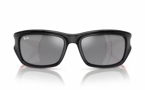 نظارة راي بان فيراري رجالي شمسية مربعة أحمر أسود ب...