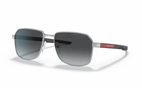 نظارة شمسية برادا رجالي مستطيلة فضي معدن PS 54WS 1...