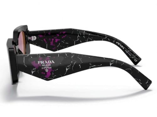 نظارة شمسية برادا نسائية أسود رخامي PR 15Y 1AB-07Q