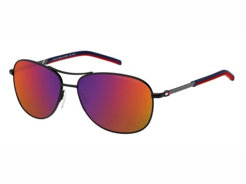 نظارة شمسية تومي هيلفيغر رجالية بإطار أسود THF 202...