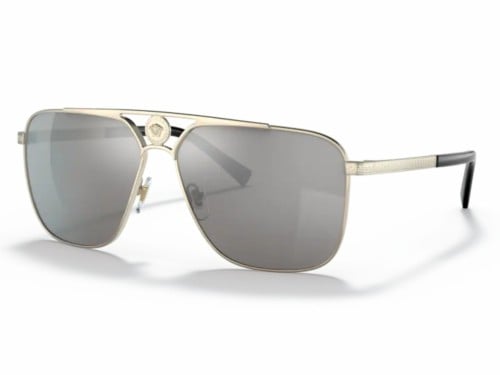 نظارة فرزاتشي رجالي شمسية مستطيل ذهبي معدن VE 2238...