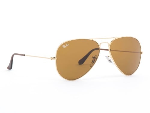نظارة راي بان شمسية رجالي معدن ذهبي أفييتور RB 302...