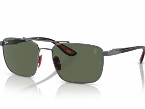 نظارة راي بان فيراري رجالي شمسية مربعة رمادي معدن...