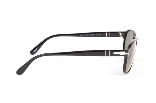 نظارة بيرسول رجالي شمسية افييتور سوداء بعدسات خضرا...