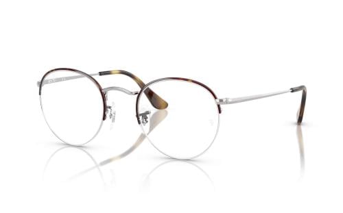Ray-Ban Round Eyeglasses Silver Metal Frame Havana Details RX 3947-V 3178