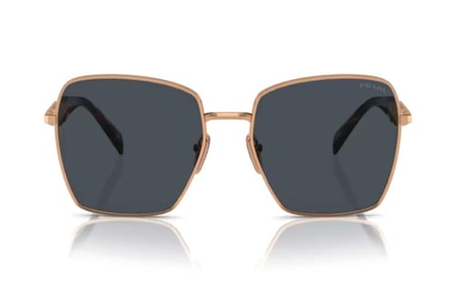 نظارة برادا نسائية شمسية مربعة ذهبية بعدسات رمادية...