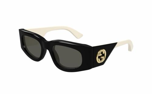 نظارة شمسية قوتشي نسائية عين القطة بإطار أسود أسيت...