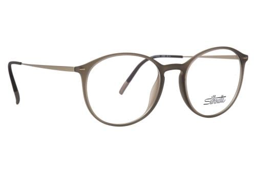 نظارة سيلويت رجالي/نسائي طبية إطار أخضر بقصة دائري...