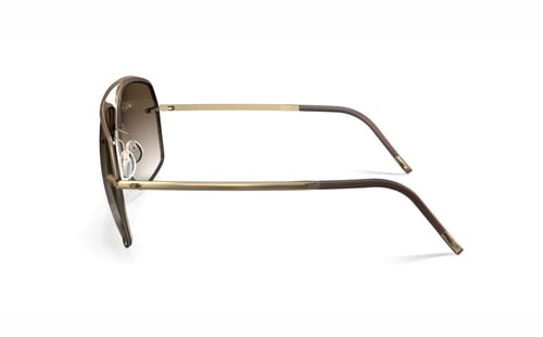 نظارة سيلويت شمسية رجالي افييتور بني/ذهبي New York...