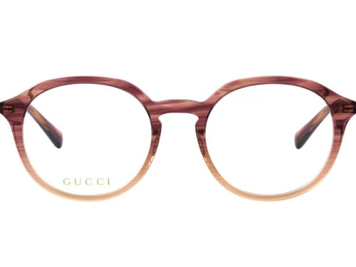 نظارة قوتشي طبية نسائية GG1004O 004 دائرية حمراء