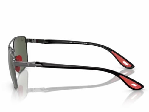 نظارة راي بان فيراري رجالي شمسية مربعة رمادي معدن...