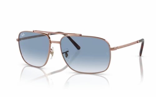 نظارة راي بان رجالي شمسية مربعة ذهبي برونزي معدن R...