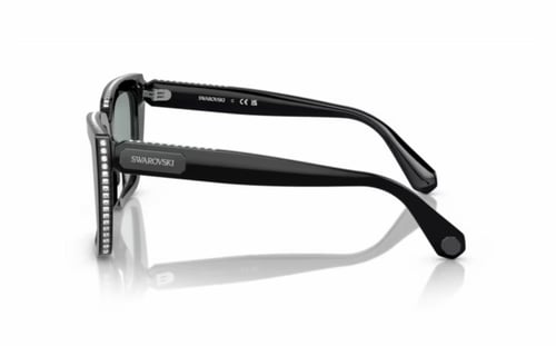 نظارة شمسية سواروفسكي نسائية مربعة بالأسود – SW 60...