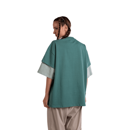 تي شيرت دبل سليف - أخضر