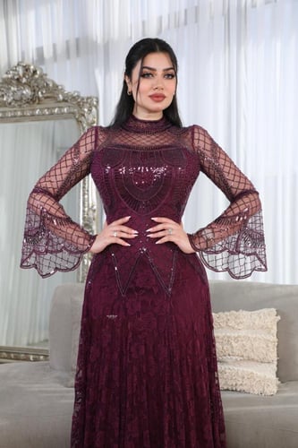 خرز تطريز يدوي ودانتيل لونين
