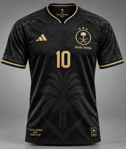 تيشرت المنتخب تصميم خاص اسود