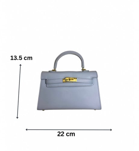 سمول هاندباق | pastel blue hardware gold