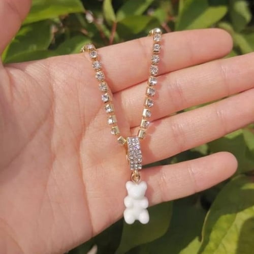 ‎سلسال Teddy bear ‏colorful | white