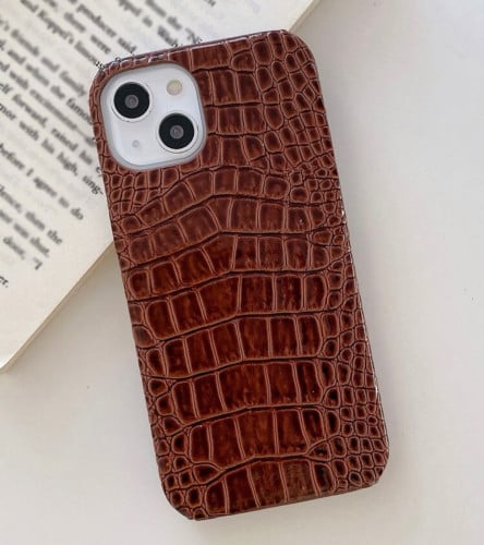 كڤر ايفون 14 brown crocodile