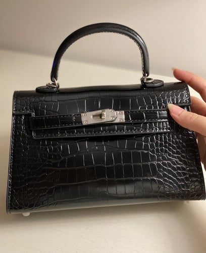 سمول هاندباق مقاس22 | Black croc