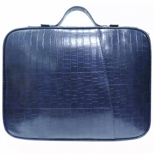 Briefcase | Navy croc