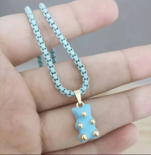 ‎سلسال Teddy bear ‏colorful |sky blue