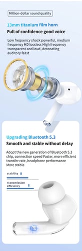 سماعة Y07 اللاسلكية بتقنية بلوتوث 5.3