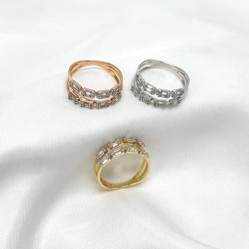 خاتم الأناقة اللامتناهية بقصات الباقييت ( 2.3 جرام...