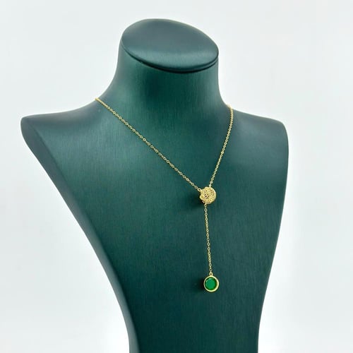 عقد ذهب راقي بتصميم دائري ( 2.1 جرام - عيار 21 - N...