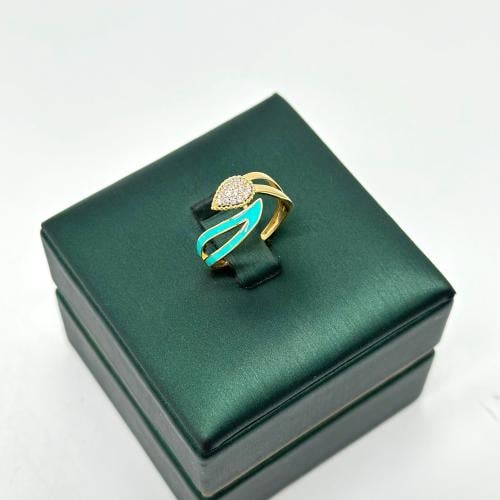 خاتم تصميم الماس مزيّن بالوان المينا ( 1.6 جرام -...