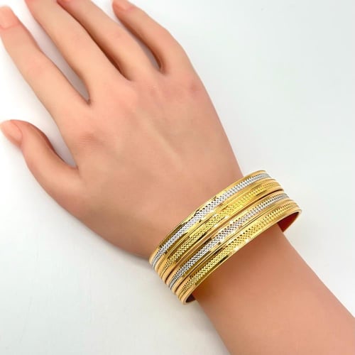 غوايش ذهب النقشة العربية (عيار 21 - KR212)